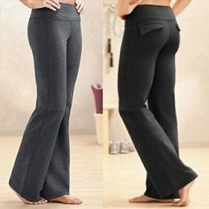 Athleta Gray Fusion Yoga Pants Size Medium Tall